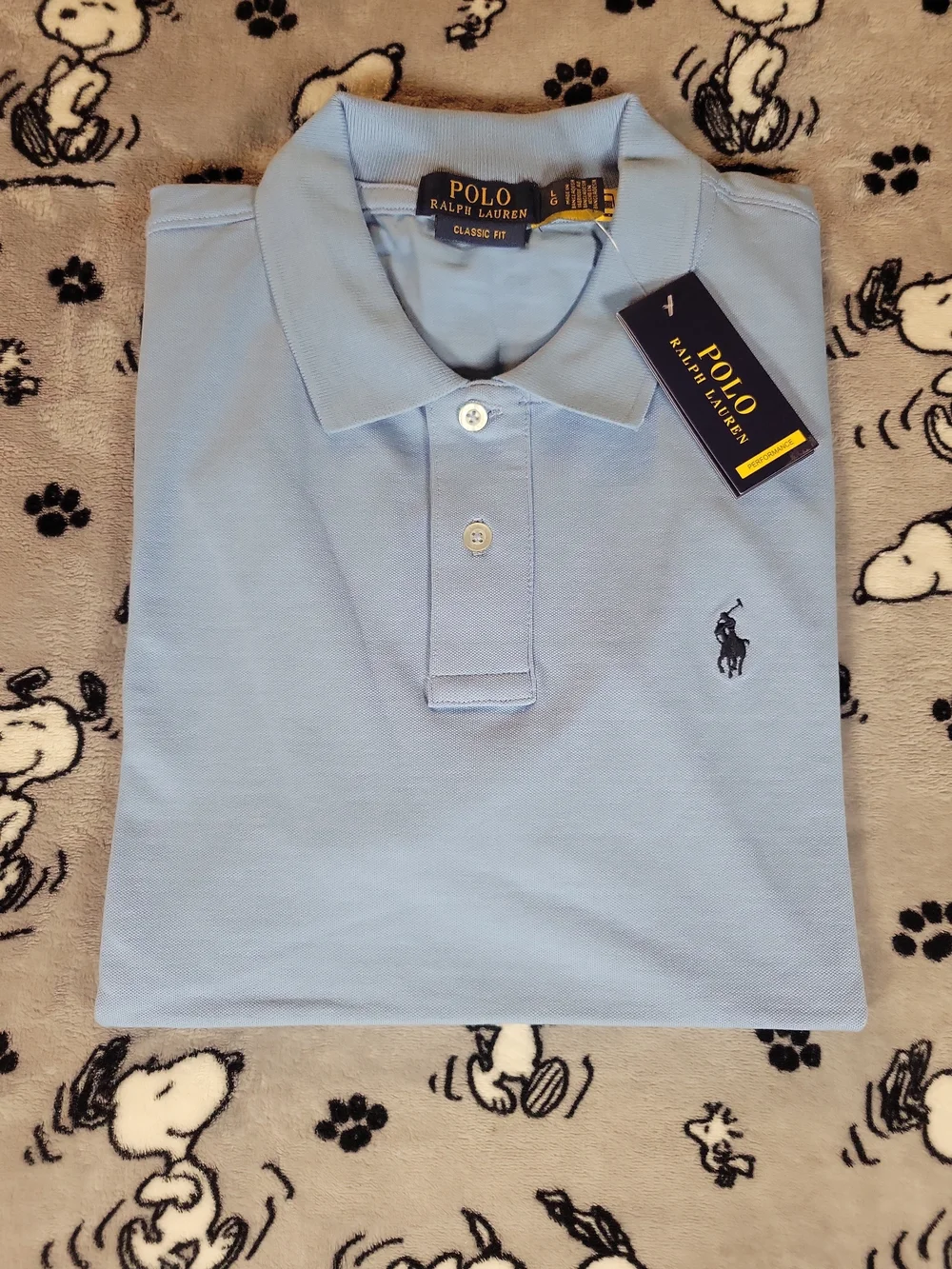 Brand New With Tags Polo Ralph Lauren Classic Fit Sky Blue Polo Shirt Size Large